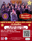 Affiche du concert Gospel du 26 janvier à l'Eglise Saint Louis de Bordeaux - chartrons