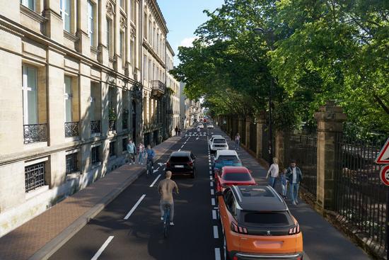 Vue 3D des futurs aménagements rue de la Course