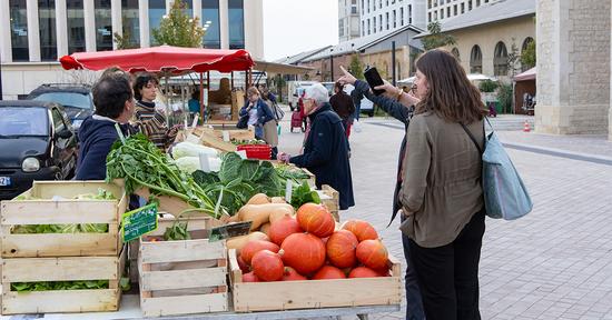 Nouveau marché place des Citernes, proposant des produits bios et locaux 